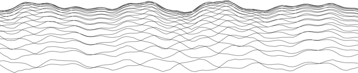 Abstract linear wave pattern landscape for artistic and design projects.