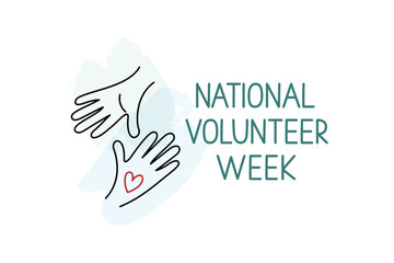 National Volunteer Week greeting concept.	