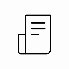 Blank document page icon vector sign