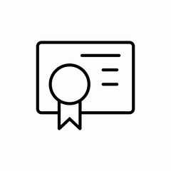 Certificate award document icon vector sign