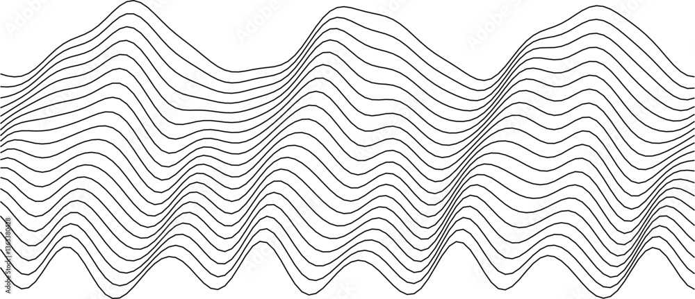 Aufkleber elegant abstract wave pattern for modern design projects and creative backgrounds.