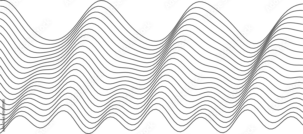 Poster abstract wave pattern design for modern wall art and graphic projects.