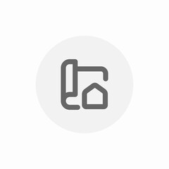 plan house icon sign vector