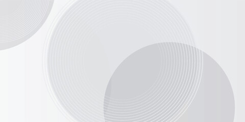 Fototapeta premium White geometric abstract background overlap layer on bright space with lines effect decoration. Modern graphic design element vector art