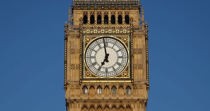 Big Ben clock in London. Famous Clock in London, England, UK