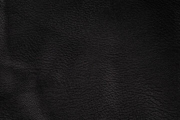 Fototapeta premium Black leather texture backgorund. Leather as a backdrop