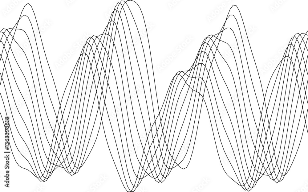 Poster abstract wave pattern design for modern decoration and artistic projects.