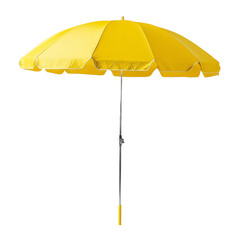 Obraz premium Vibrant Yellow Beach Umbrella for Sunny Days