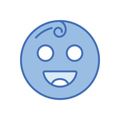Baby emoticon Vector icon