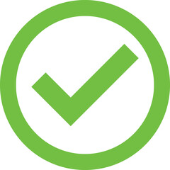 Green Correct check mark inside a circle
