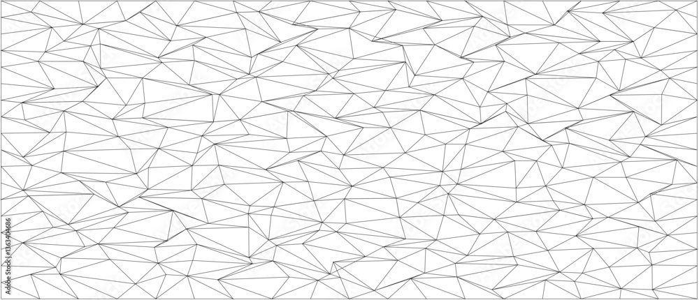 Poster abstract geometric chaos pattern with triangles and lines for modern design and art projects.