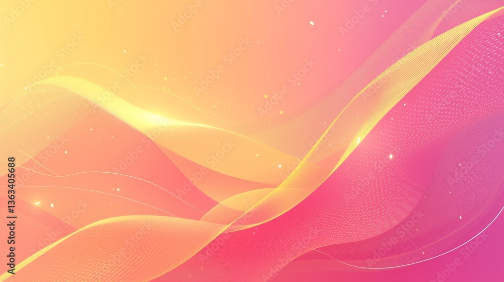 Poster abstract modern background gradient color. yellow and pink gradient with halftone decoration. fluid 