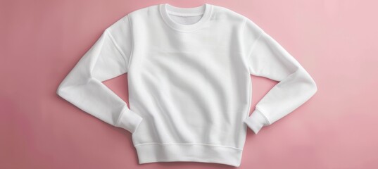 Blank Sweatshirt Mockup with Graphic Overlay for E-commerce Preview and Design Display