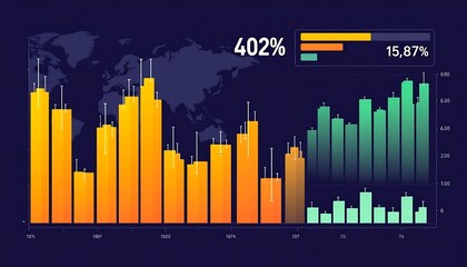 Fototapeta premium stock market graphs