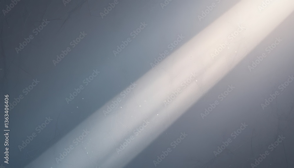 Poster Illuminating light beam descending from above natural setting atmospheric display serene environment uplifting concept