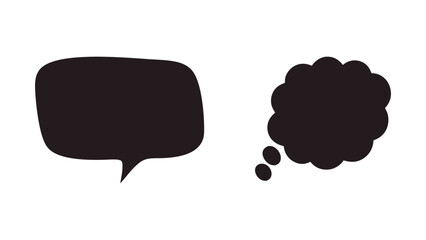 Speech and Thought Bubble Icon Set – Vector Symbols for Communication & Ideas