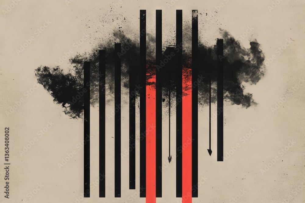 Poster the abstract vertical illustration showcases a dynamic energy concept, highlighting the intertwined 