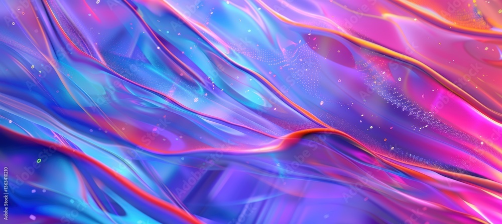 Aufkleber vibrant 3d holographic interface with floating digital data for digital marketing design