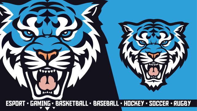 White Tiger Vector Logo - Powerful Mascot Design for Esports, Rugby & Baseball Teams (SVG/EPS)