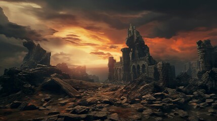 Obraz premium A photo of a majestic ancient ruin