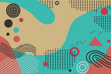 Hand drawn colorful pop art background. The material is not AI.