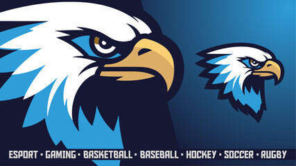 Angry Eagle Esports Logo - Powerful Team Mascot Illustration (Gaming, Soccer, Hockey, Basketball)