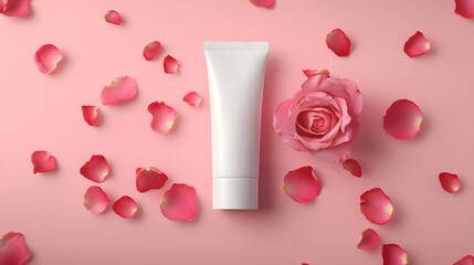 Professional White Cosmetic Tube Mockup for Beauty Products Presentation