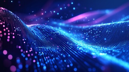 Metaverse blue technology background template. Abstract neon metaverse gradient background. Abstract digital color moving lines business or science background. Medical research or tech innovation