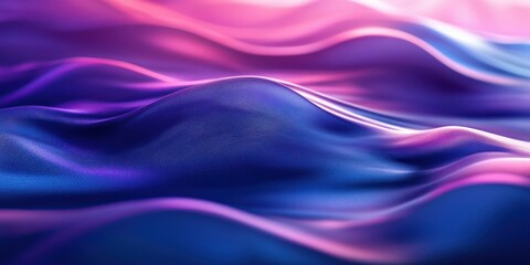 Obraz premium Colorful waves of fabric create a serene and smooth texture under soft lighting in a calm atmosphere