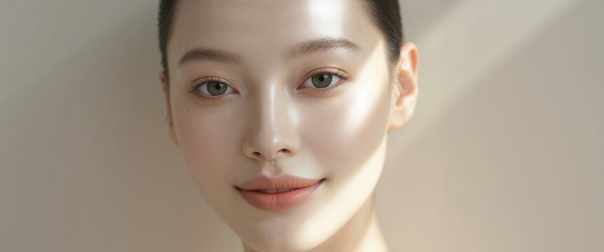 A person with clear skin showcasing a glowing complexion.