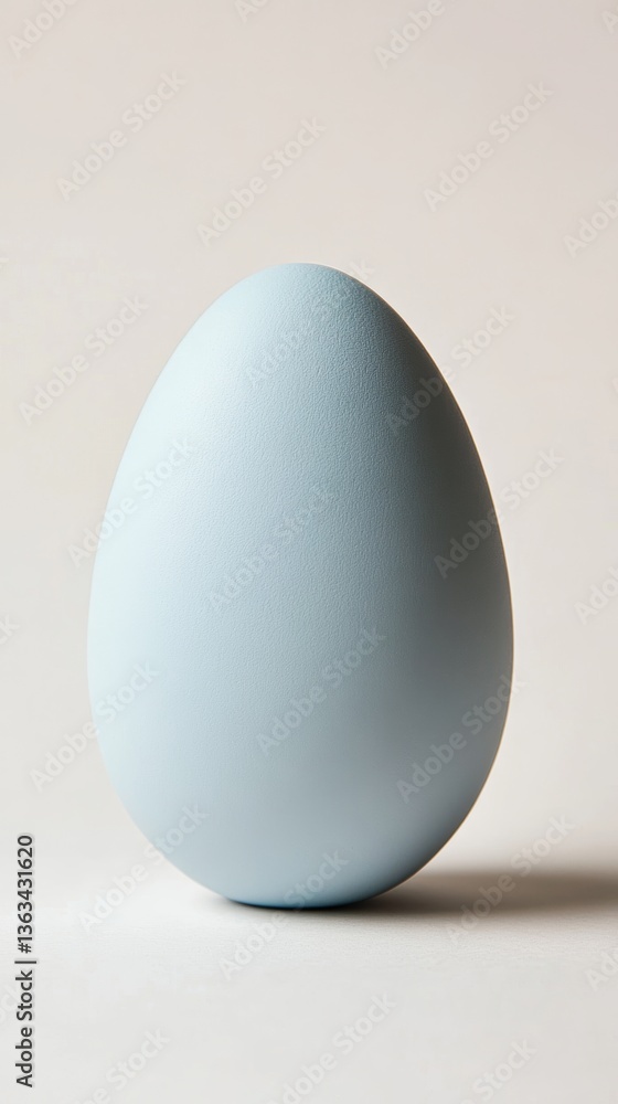 Poster elegant blue egg resting on a smooth surface in a softly lit setting, showcasing its unique color an