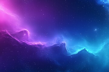 Fototapeta premium Mystical blue and purple abstract background with starry elements and swirling patterns. Symmetrical mystical blue and purple abstract background. Vibrant wallpaper bright emerald to soft lavender
