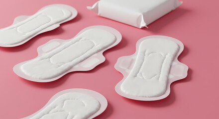 Obraz premium Sanitary Pads, Menstrual Hygiene, Period Products