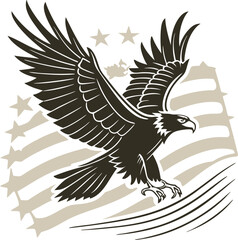  American Eagle silhouette vector illustration
