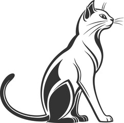 Black cat silhouette with png and vector