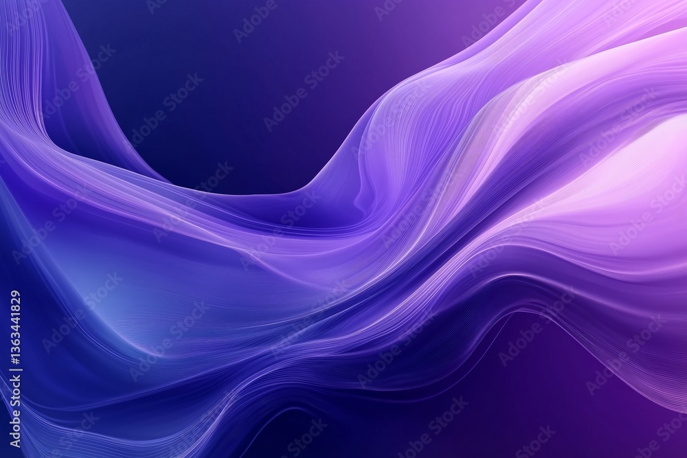 Poster simple gradient purple abstract background with smooth waves and curves flowing abstract purple wave