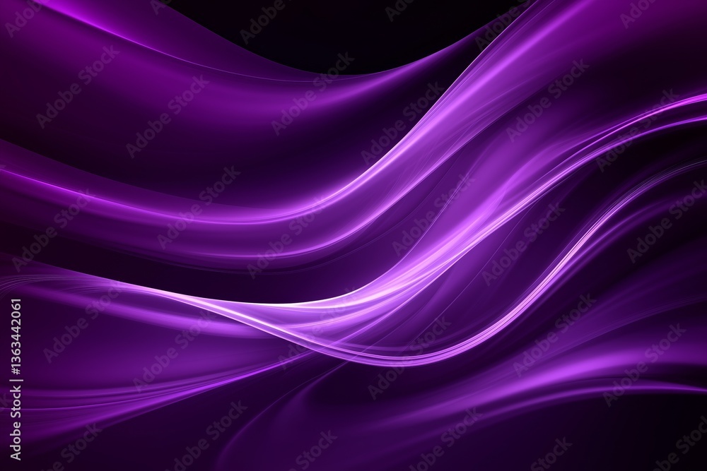 Poster simple gradient purple abstract background with smooth waves and curves flowing abstract purple wave