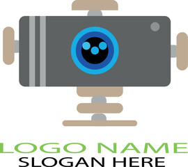 Security camera logo icon vector .