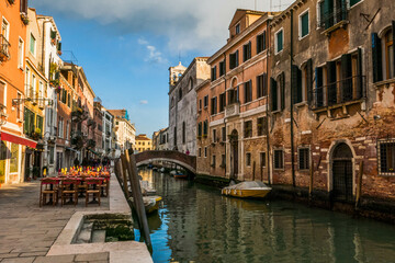 Historic Canals in Venice, Italy