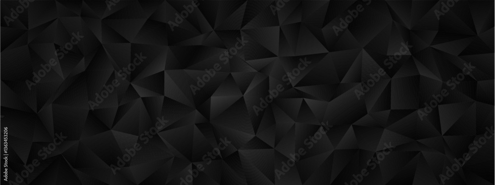 Aufkleber abstract geometric background with black triangular shapes for modern design and decoration.