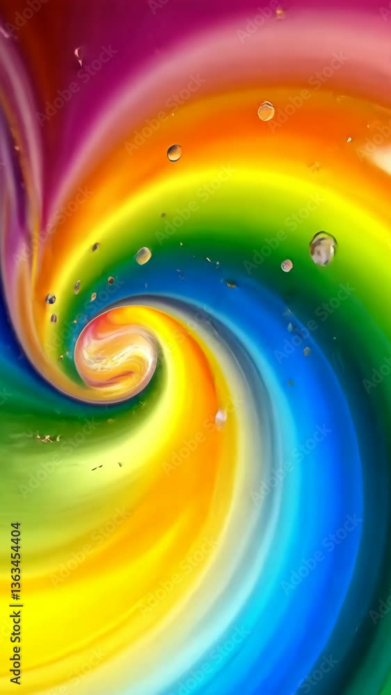 Poster vibrant swirl of colors creates a mesmerizing abstract pattern resembling a cosmic journey