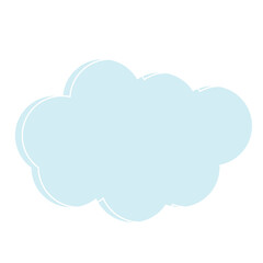 Graphic Baby Speech Bubble Soft Colored Backdrop Icon.   Pastel Childish Dreamy Symbol Silhouette. Drawn Simple Dialogue Conversation Text Box Empty Blank Template Shape. 