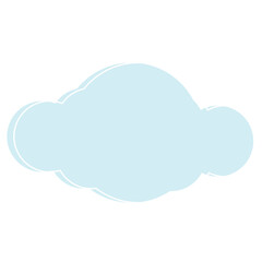 Graphic Baby Speech Bubble Soft Colored Backdrop Icon.   Pastel Childish Dreamy Symbol Silhouette. Drawn Simple Dialogue Conversation Text Box Empty Blank Template Shape. 