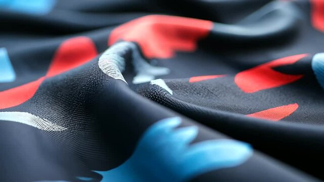 Close-up of a modern DTF printing process, with high-speed ink application forming a crisp, detailed image on premium fabric.