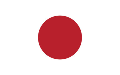 Japan flag, Japanese flag isolated, Japanese flag vector	