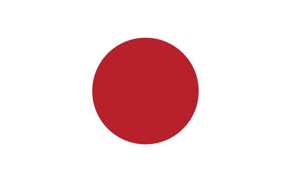 Japan flag, Japanese flag isolated, Japanese flag vector	
