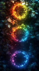 Obraz premium enchanted spectrum rings