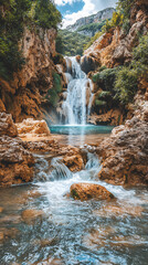 Obraz premium waterfall in the mountains