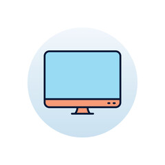 Monitor screen Vector icon