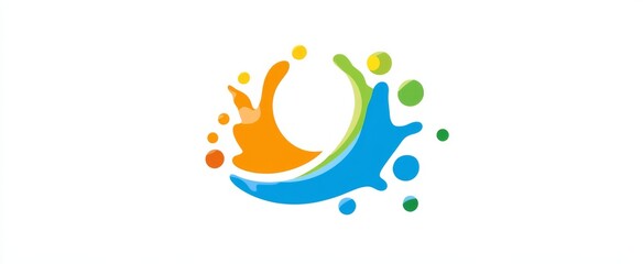 Fototapeta premium Colorful paint splashes icon set – vector illustration of ink blots and color drops